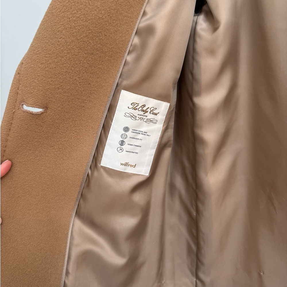 Wilfred Camel Wool-Blend Single-Button Trench Coat - image 6